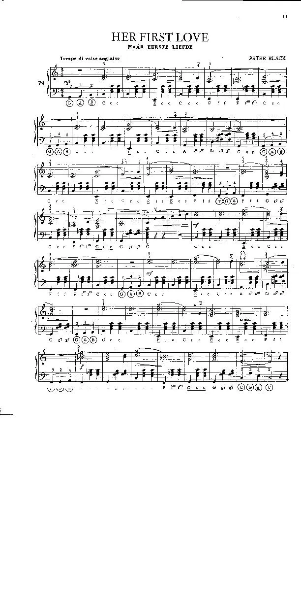 télécharger la partition d'accordéon Her first love (Haar eerste liefde) (Valse Lente) au format PDF