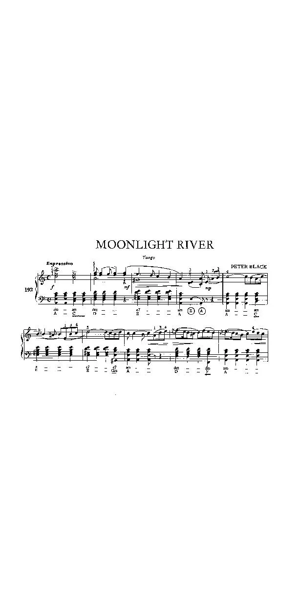 télécharger la partition d'accordéon Moonlight River (Tango) au format PDF