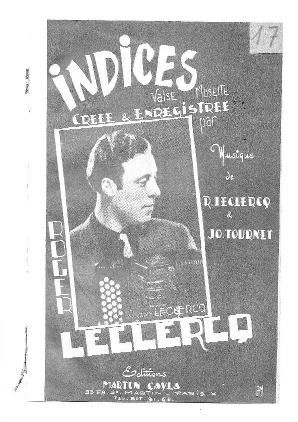 télécharger la partition d'accordéon Indices (Valse) au format PDF