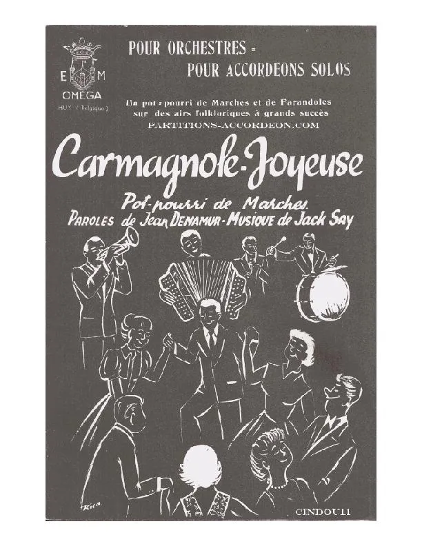 télécharger la partition d'accordéon Carmagnole Joyeuse  au format PDF