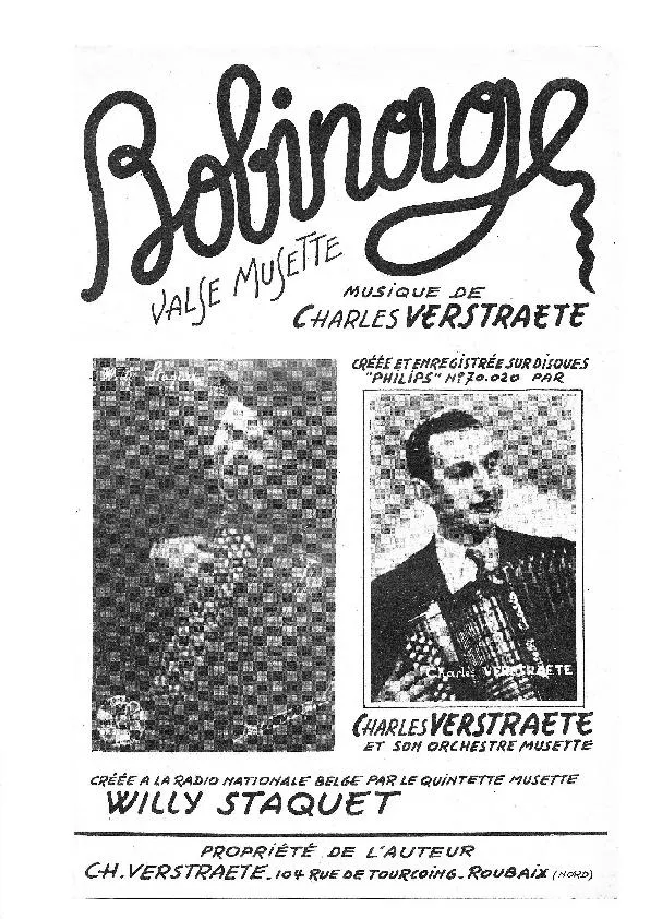 télécharger la partition d'accordéon Bobinage (Créée par le quintette musette : Willy Staquet) (Valse Musette) au format PDF