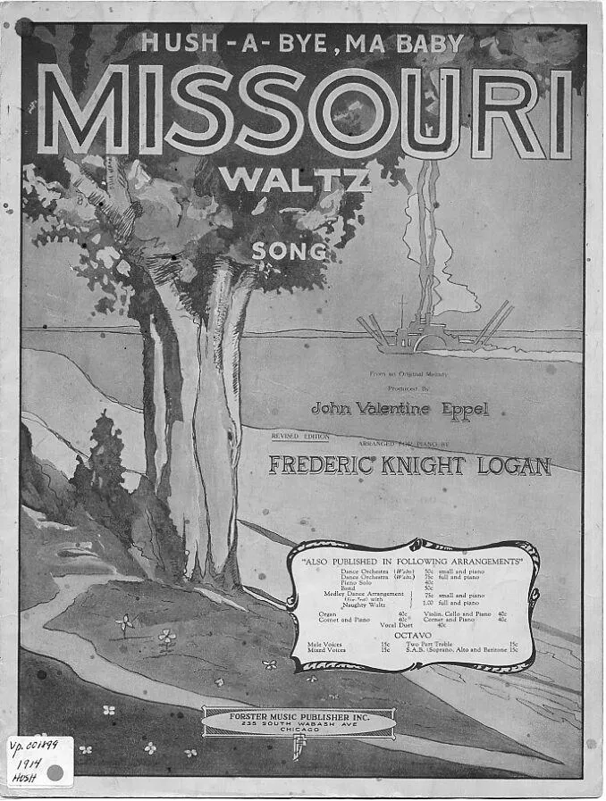 télécharger la partition d'accordéon Hush a bye ma Baby (The Missouri Waltz) (Arrangement pour Piano : Frederick Knight Logan) au format PDF