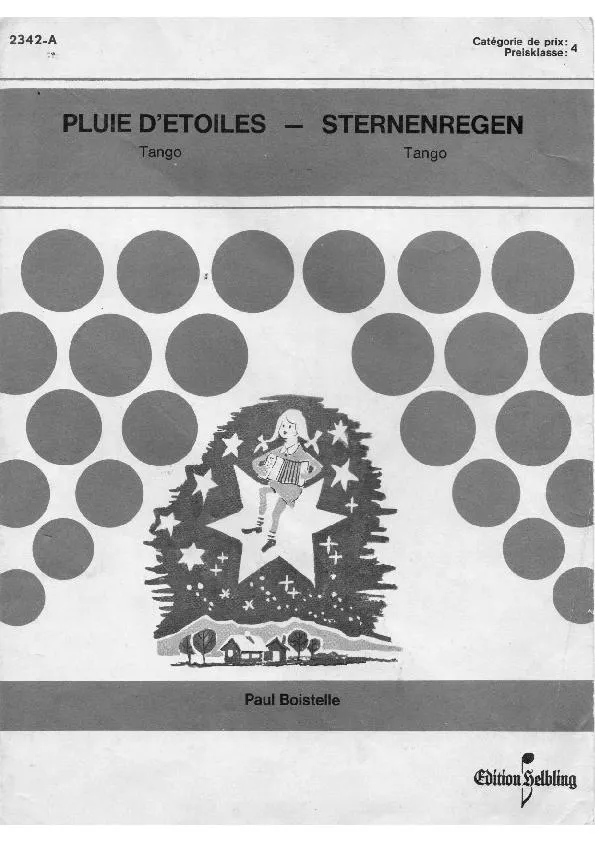 télécharger la partition d'accordéon Pluie d'étoiles / Sternenregen (Tango) (Accordéon I + Accordéon II) au format PDF
