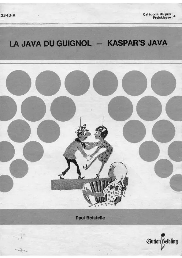 télécharger la partition d'accordéon La java du guignol / Kaspar's Java (Accordéon I + Accordéon II) au format PDF