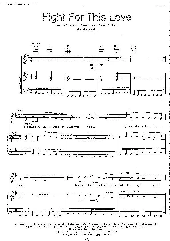 télécharger la partition d'accordéon Fight for this love (Interprète : Cheryl Cole) (Disco Rock) au format PDF