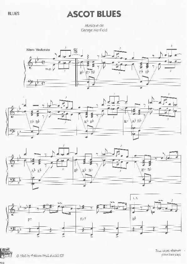 télécharger la partition d'accordéon Ascot Blues (Blues) au format PDF