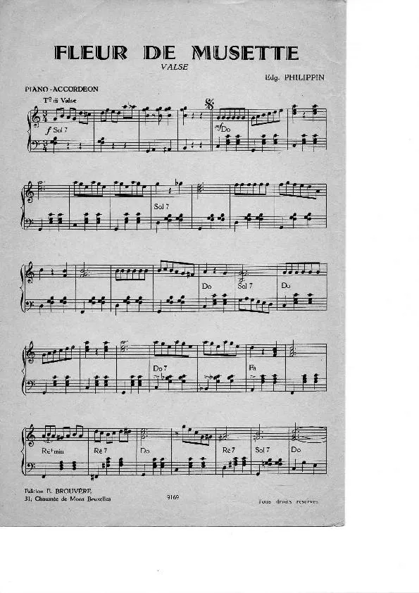 télécharger la partition d'accordéon Fleur de Musette (Valse) au format PDF