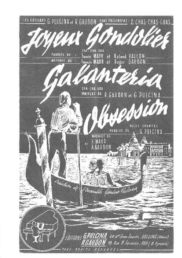 télécharger la partition d'accordéon Joyeux Gondolier (Orchestration) (Cha Cha Cha) au format PDF
