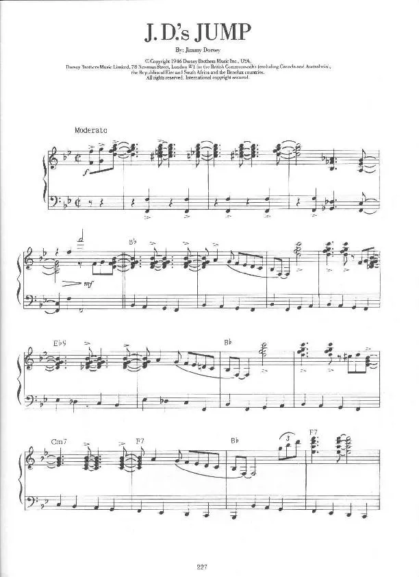 télécharger la partition d'accordéon J D's Jump (Boogie Woogie) au format PDF