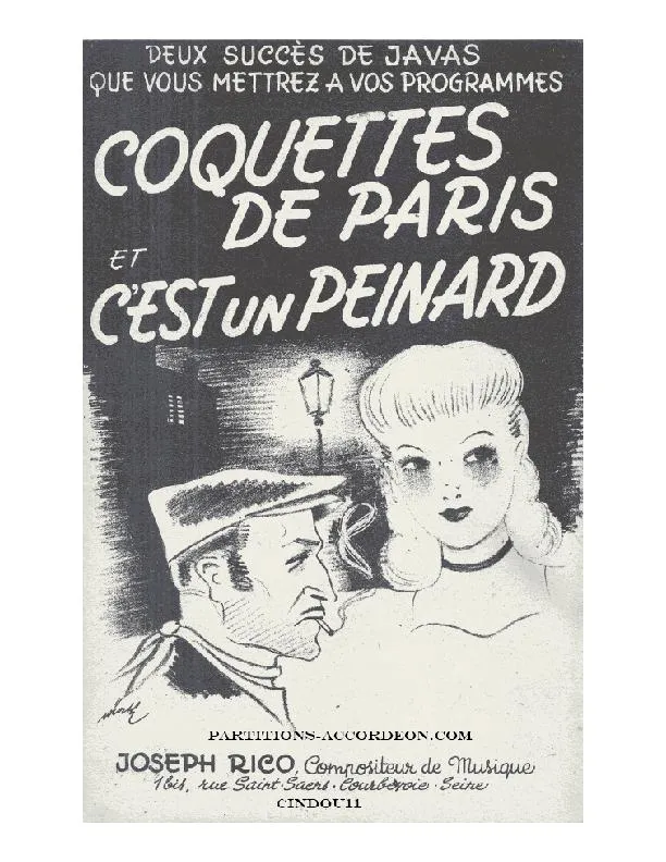 télécharger la partition d'accordéon Coquettes de Paris (Java) au format PDF