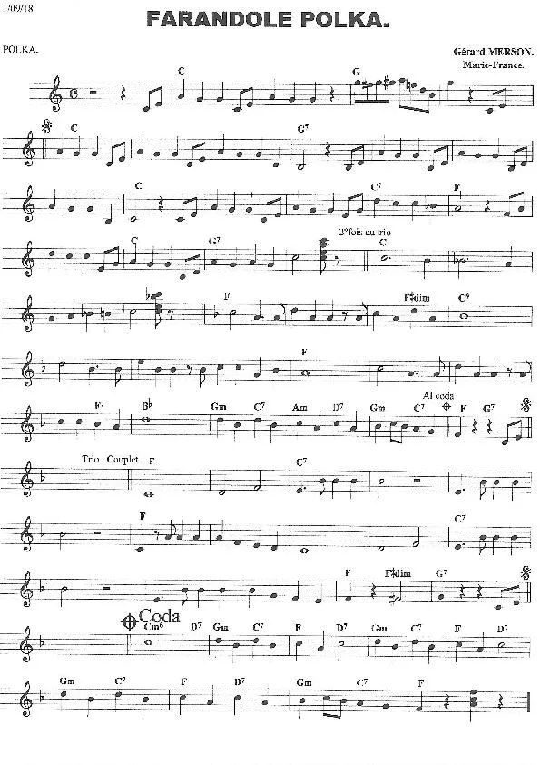 télécharger la partition d'accordéon Farandole Polka au format PDF