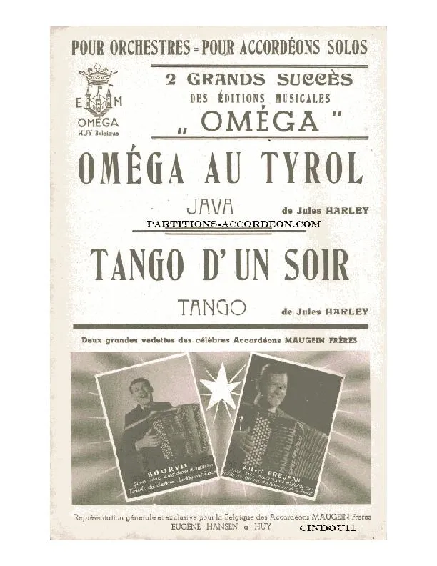 télécharger la partition d'accordéon Tango d'un soir (Orchestration) au format PDF