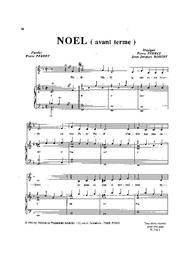 télécharger la partition d'accordéon Noël (avant terme) (Pop) au format PDF