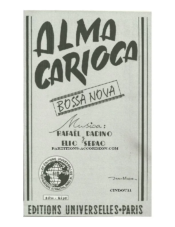 télécharger la partition d'accordéon Alma Carioca (Orchestration Complète) (Bossa Nova) au format PDF