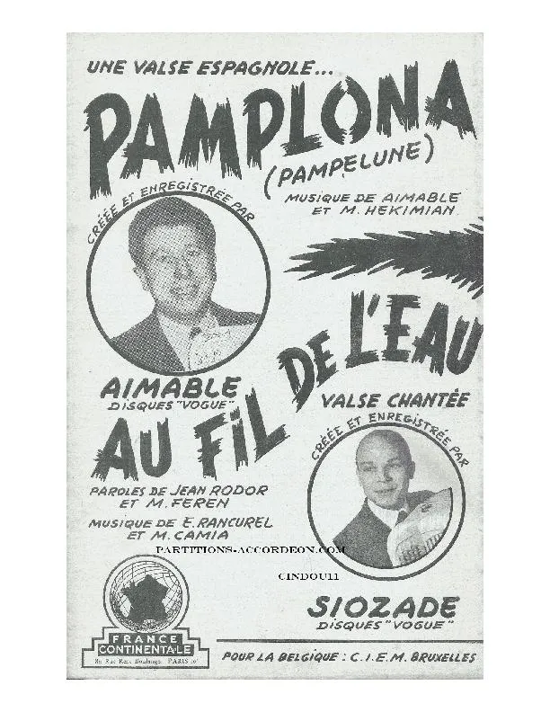 télécharger la partition d'accordéon Pamplona (Pampelune) (Orchestration) (Valse Espagnole) au format PDF