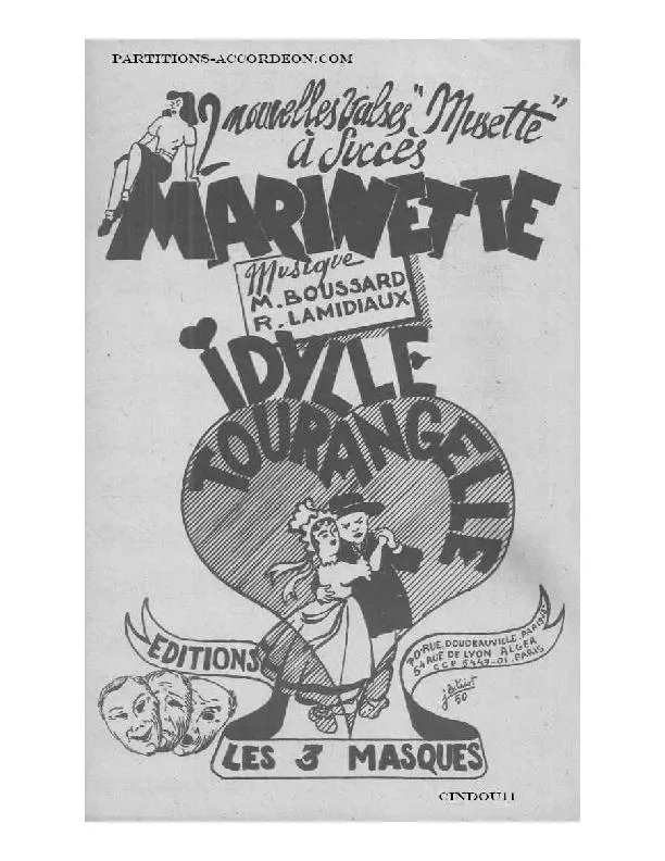 télécharger la partition d'accordéon Marinette (Valse Musette) au format PDF