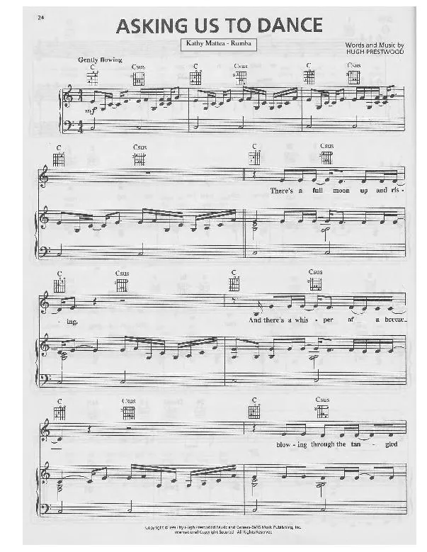 télécharger la partition d'accordéon Asking us to dance (Chant : Kathy Mattea) (Rumba) au format PDF