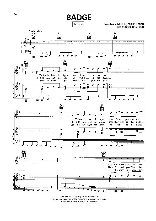 télécharger la partition d'accordéon Badge (Disco Rock) au format PDF