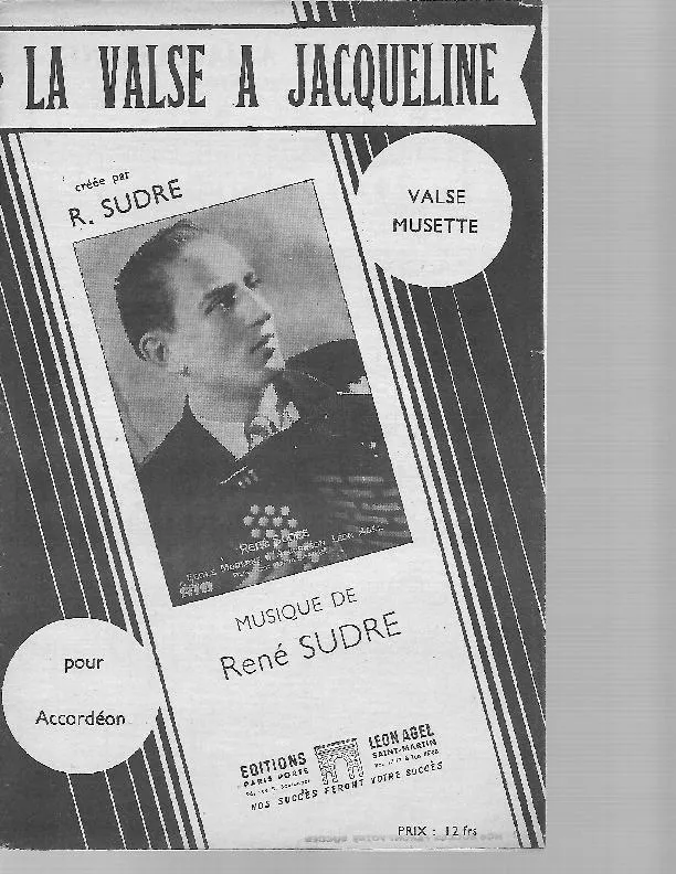 télécharger la partition d'accordéon La valse à Jacqueline au format PDF