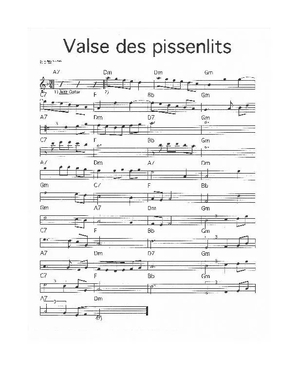 télécharger la partition d'accordéon Des pissenlits par la racine (Valse) (Relevé) au format PDF