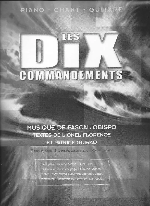 télécharger la partition d'accordéon Les dix commandements (14 Titres) au format PDF