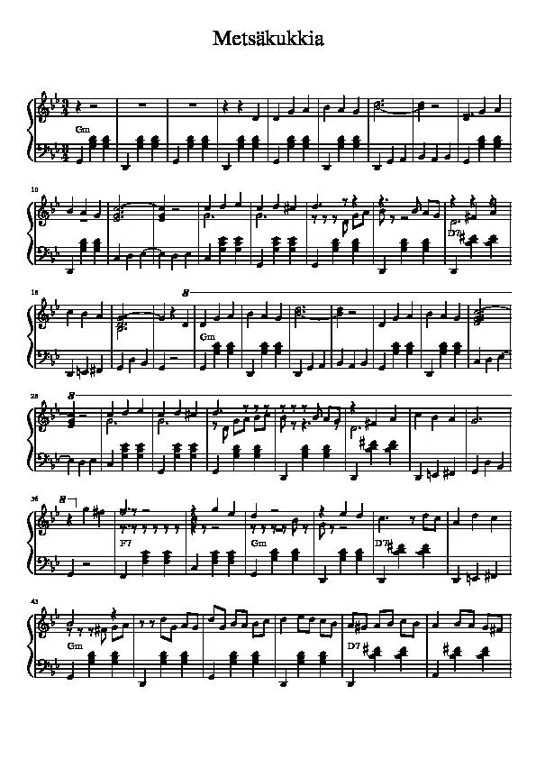 télécharger la partition d'accordéon Metsäkukkia (Chant : Anu Tuulos) au format PDF