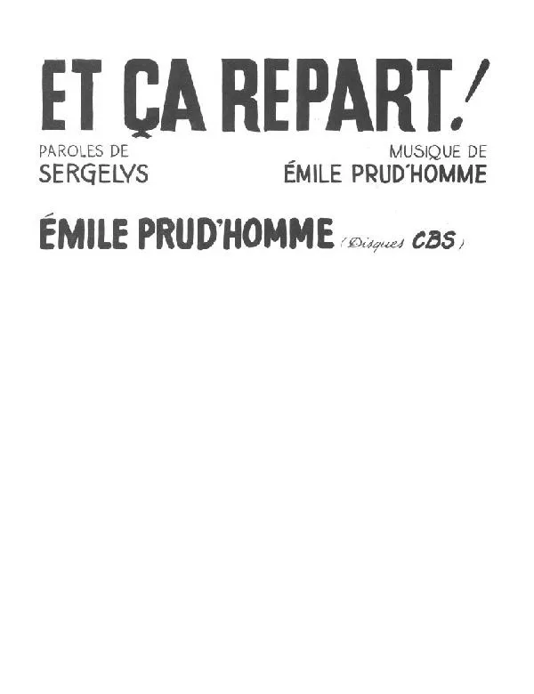 télécharger la partition d'accordéon Et ça repart (Java) au format PDF
