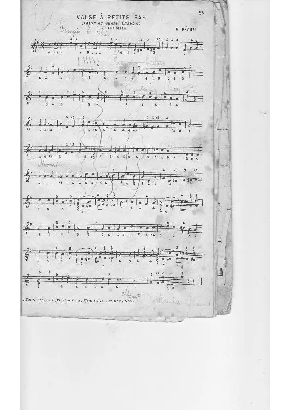 télécharger la partition d'accordéon Valse à petits pas (Valse au grand Charlot) (Arrangement pour accordéon de Michel Péguri) au format PDF