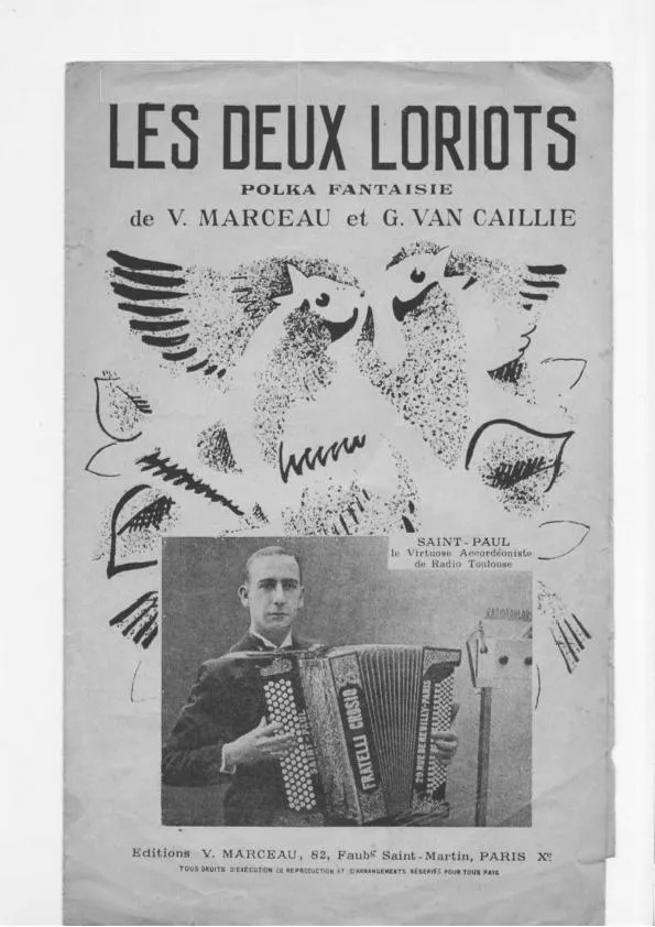 télécharger la partition d'accordéon Les deux loriots (Polka Fantaisie) au format PDF