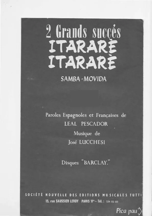 télécharger la partition d'accordéon Itararè Itararè (Orchestration) (Samba Movida) au format PDF