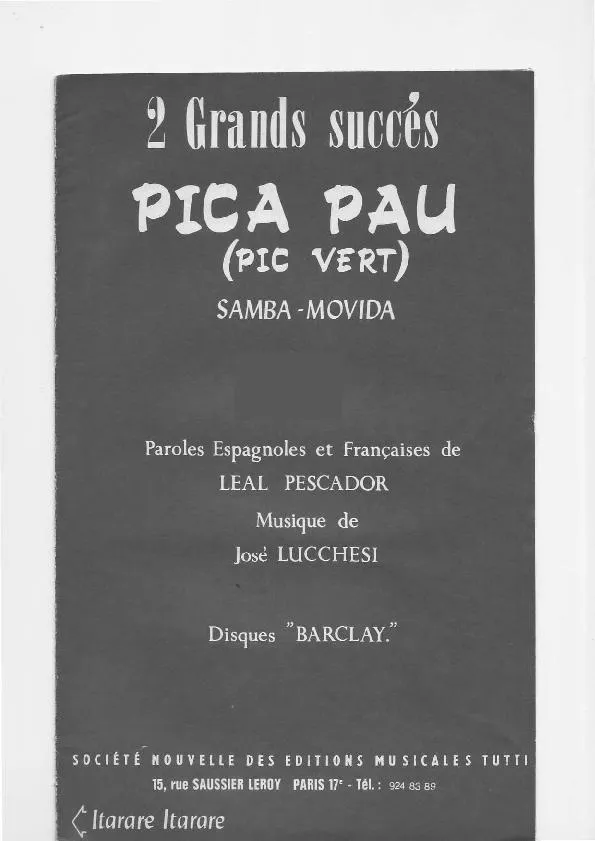 télécharger la partition d'accordéon Pica pau (Pic vert) (Orchestration) (Samba) au format PDF