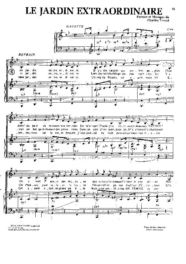 télécharger la partition d'accordéon Le jardin extraordinaire (Gavotte) au format PDF
