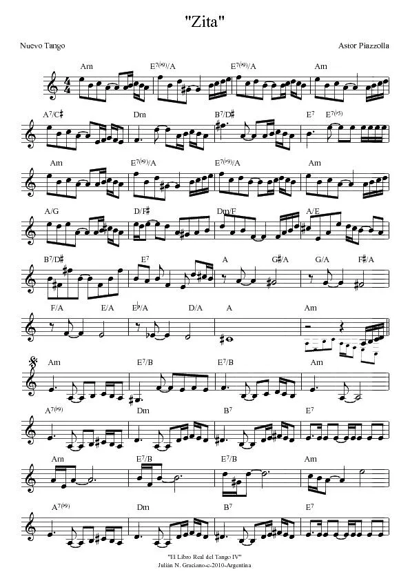 télécharger la partition d'accordéon Zita (Tango) au format PDF