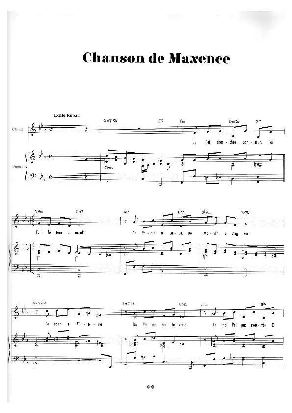 télécharger la partition d'accordéon Chanson de Maxence (Du Film : Les Demoiselles de Rochefort)  au format PDF