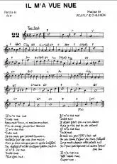 télécharger la partition d'accordéon Il m'a vue nue (Chant : Mistinguett) (Fox Trot) au format PDF