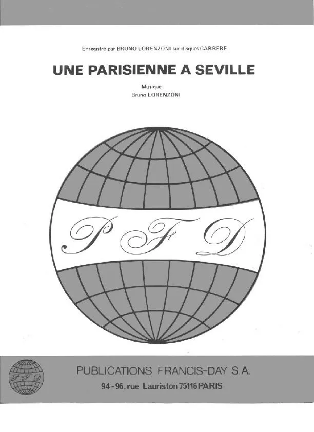 télécharger la partition d'accordéon Une Parisienne à Séville (Paso Doble) au format PDF