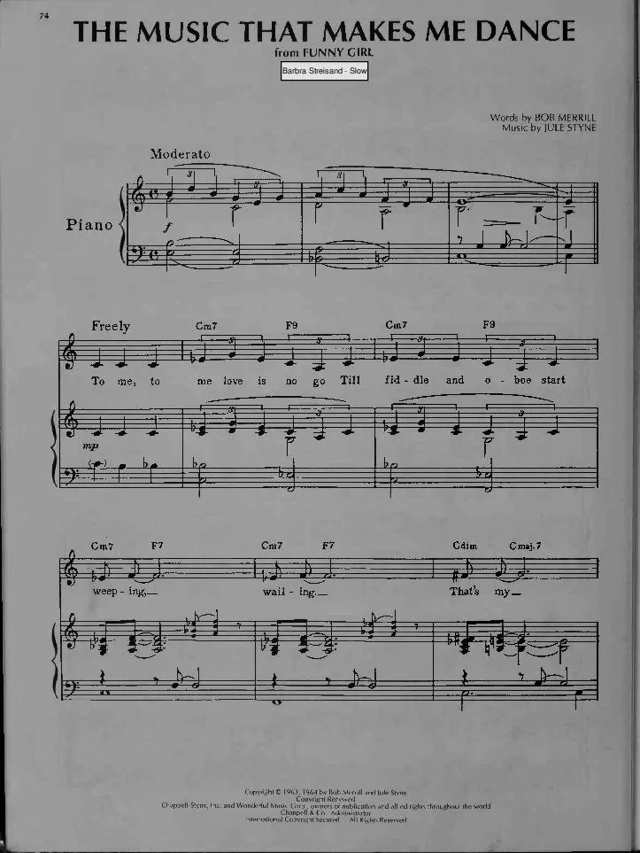télécharger la partition d'accordéon The music that makes me dance au format PDF