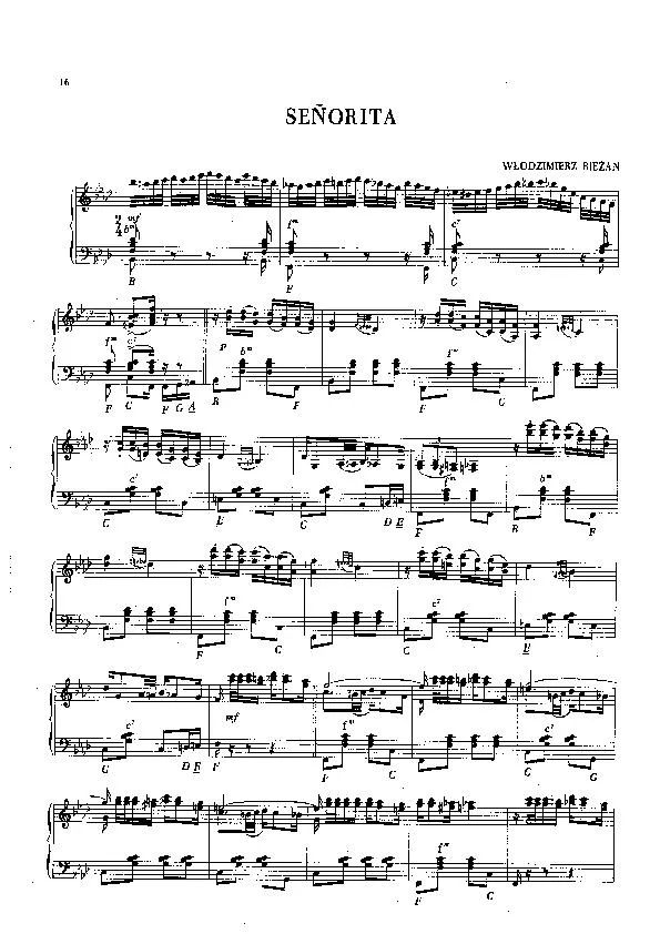 télécharger la partition d'accordéon Señorita (Tango) (Accordéon) au format PDF
