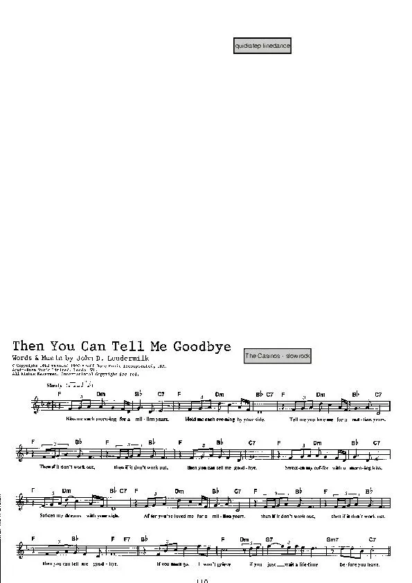 télécharger la partition d'accordéon Then you can tell me goodbye (Interprètes : The Casinos) (Slow Rock) au format PDF