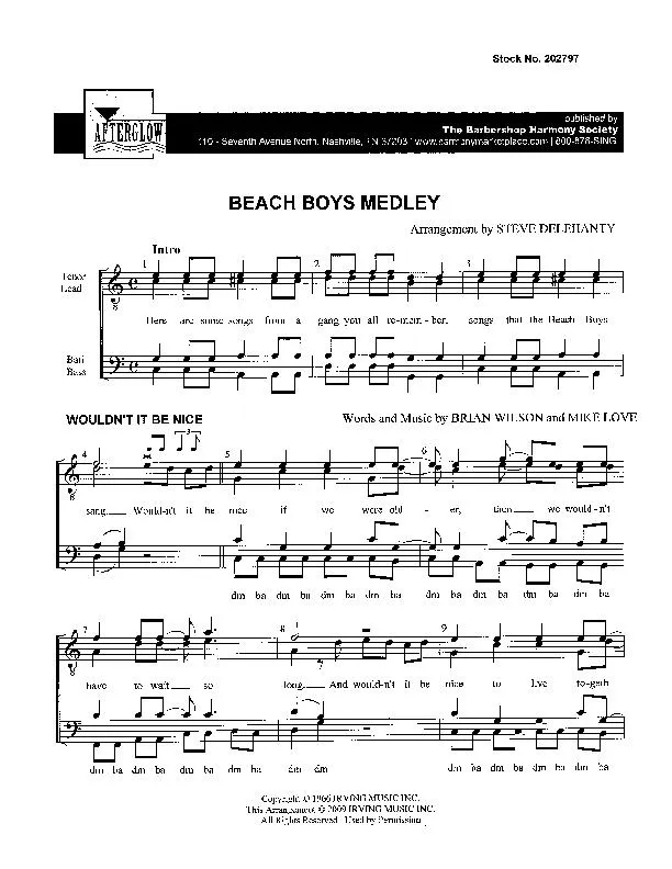 télécharger la partition d'accordéon Beach Boys Medley (Surf Rock) au format PDF