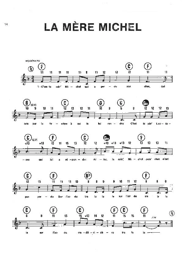 télécharger la partition d'accordéon La Mère Michel (Ballade) au format PDF