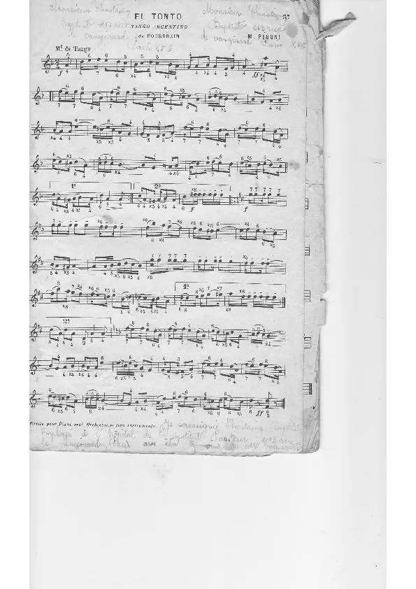 télécharger la partition d'accordéon El Tonto (Arrangement pour accordéon de Michel Péguri) (Tango Argentin) au format PDF