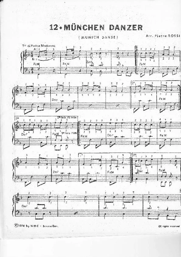 télécharger la partition d'accordéon München Danzer (Munich Danse) (Arrangement) (Polka) au format PDF