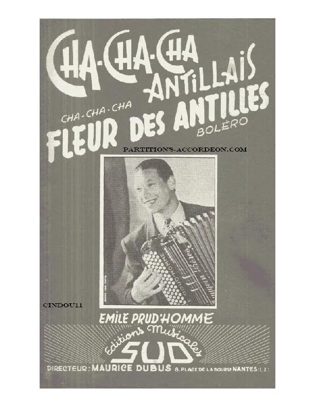 télécharger la partition d'accordéon Fleur des Antilles au format PDF