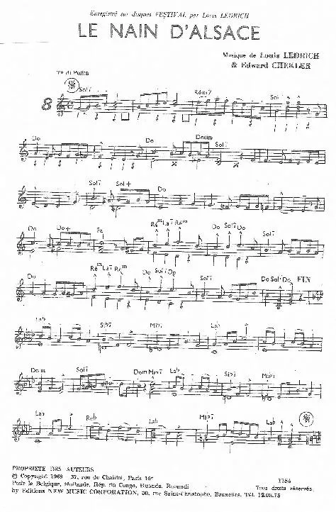 télécharger la partition d'accordéon Le nain d'Alsace (Polka) au format PDF