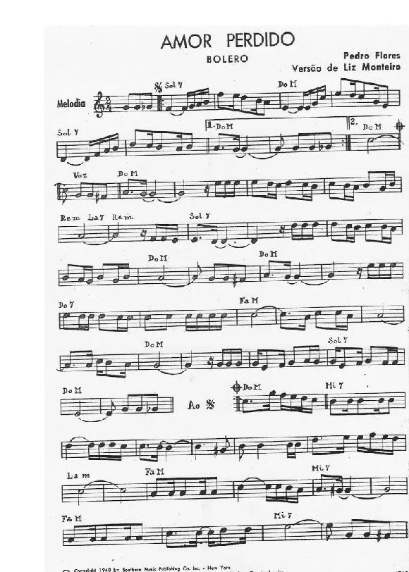 télécharger la partition d'accordéon Amor perdido (Arrangement : Liz Monteiro) (Boléro) au format PDF