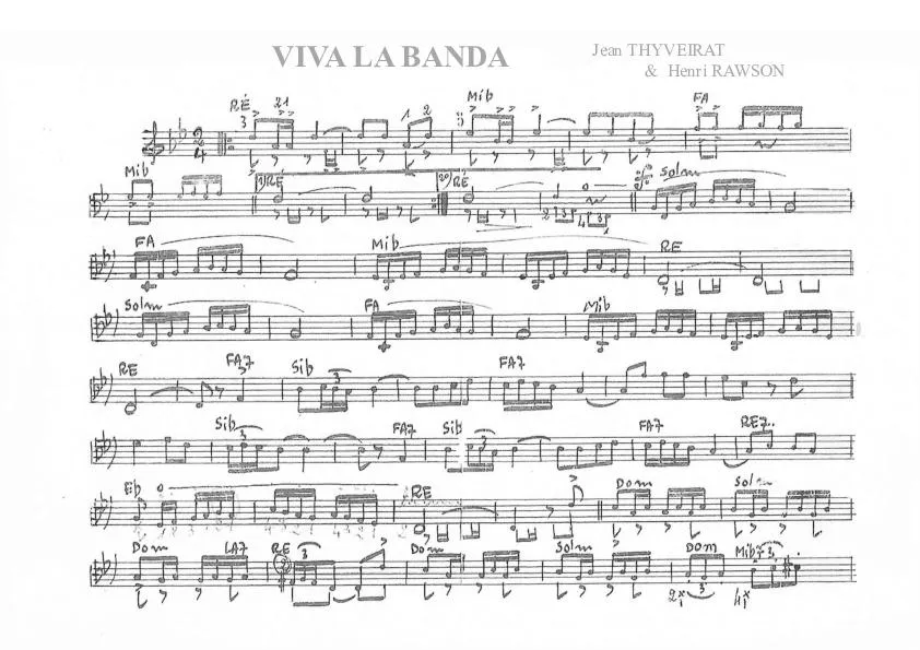 télécharger la partition d'accordéon Viva la banda (Paso Doble) au format PDF