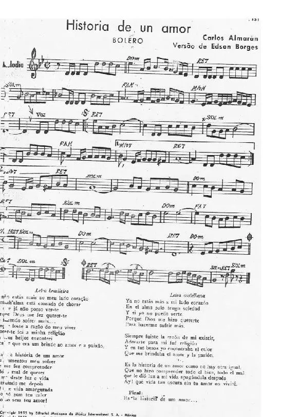 télécharger la partition d'accordéon Historia de un amor (Arrangement : Edson Borges) (Boléro) au format PDF