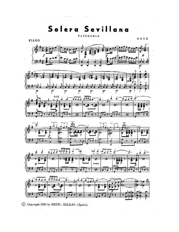 télécharger la partition d'accordéon Solera Sevillana (Paso Doble) (Partie Piano) au format PDF