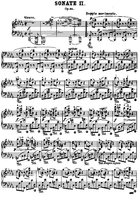 télécharger la partition d'accordéon Sonate n°2 / in B flaut minor (Sonata n°2 / in B flaut minor) (op 35) (Piano) au format PDF